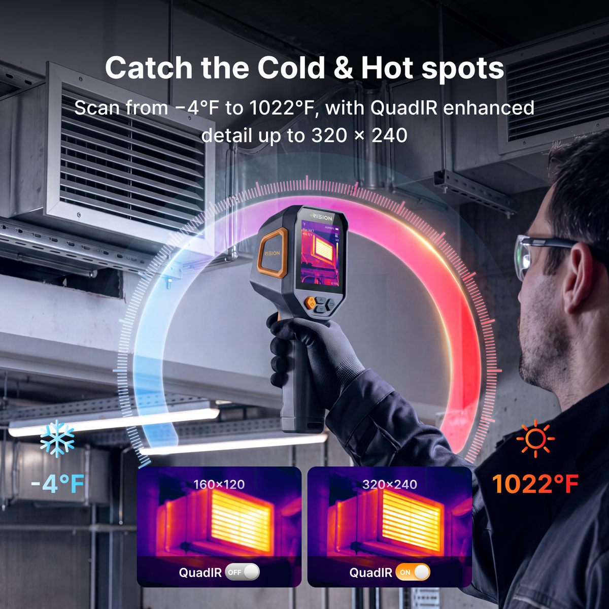 RISION Torix Handheld Thermal Camera for HVAC & Electrical