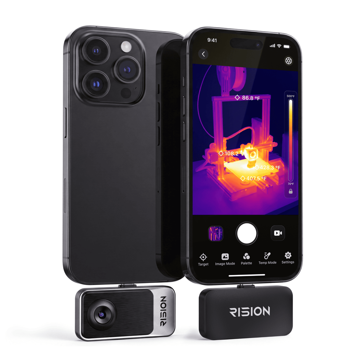 Caméra thermique RISION Magic Pro pour téléphone | Super résolution 512 × 384
