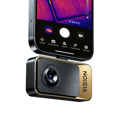 RISION Magic smartphone thermal camera for grab-and-go home inspection.