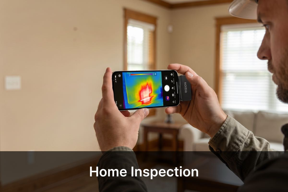 Thermal camera use cases: energy loss, HVAC issues, moisture and electrical hotspots at home