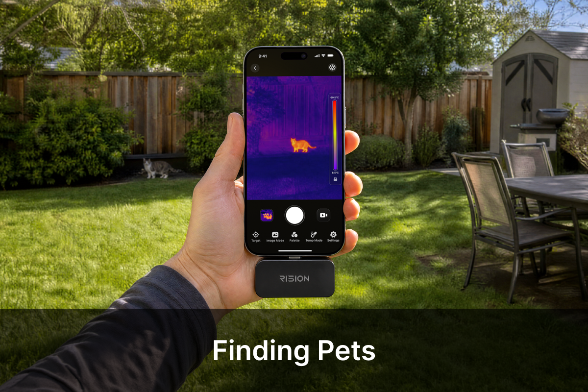 Thermal camera for finding pets